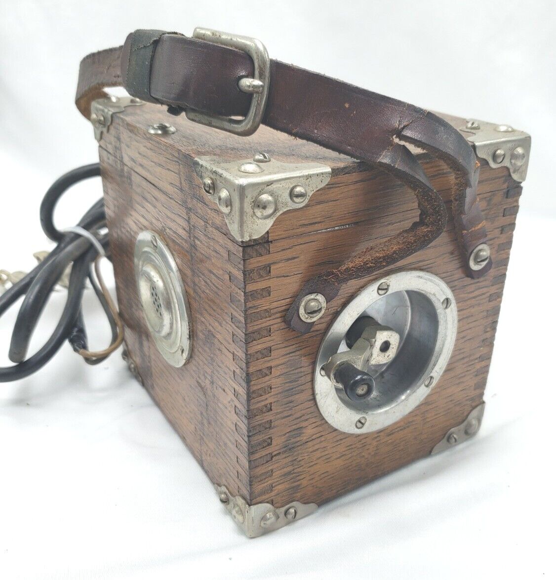 Antique Holtzer-Cabot Electric Co. Linemans Telephone Tester Hand Crank