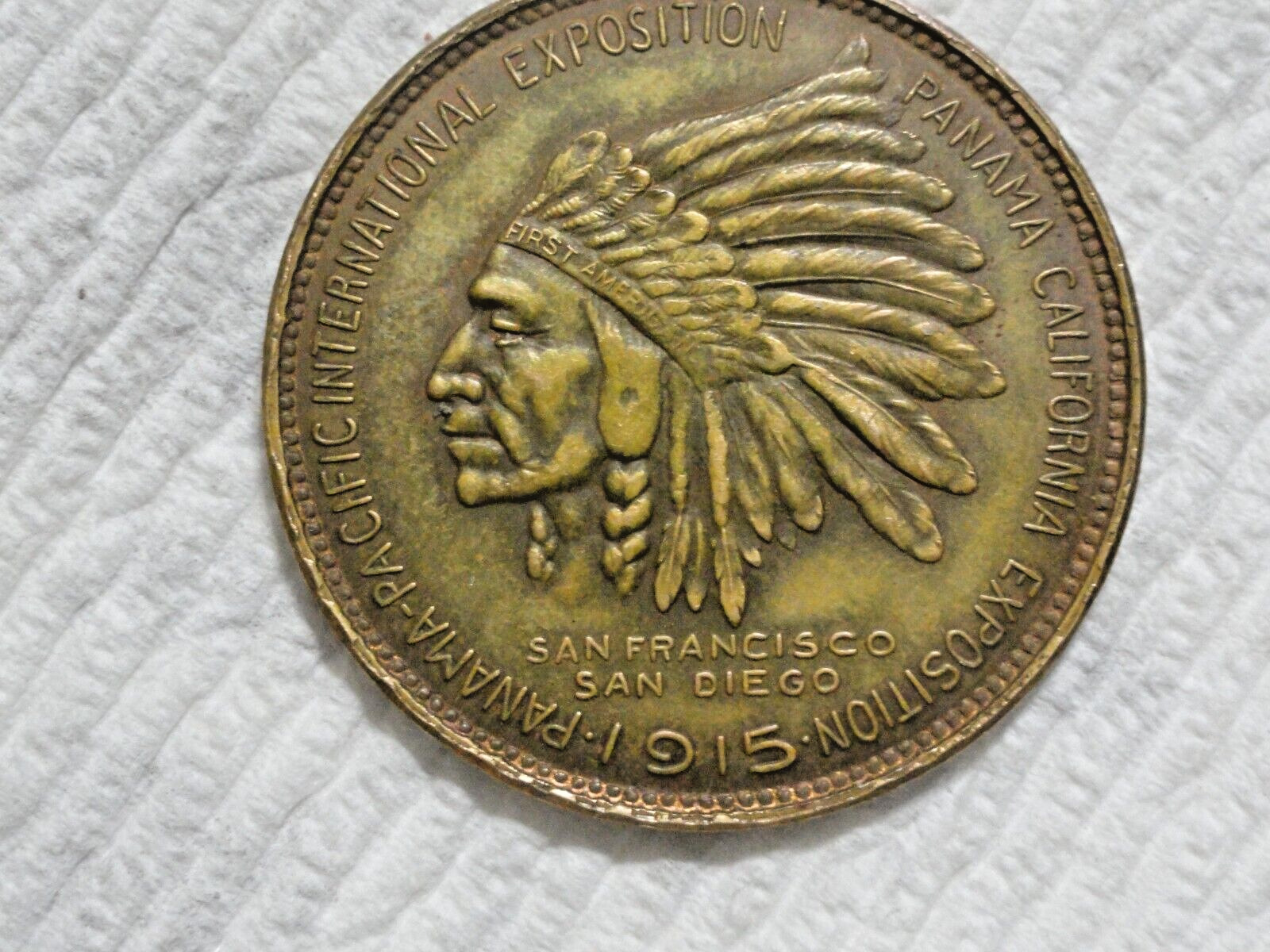 1915 Panama-Pacific International Exposition Souvenir Penny Of Califiornia
