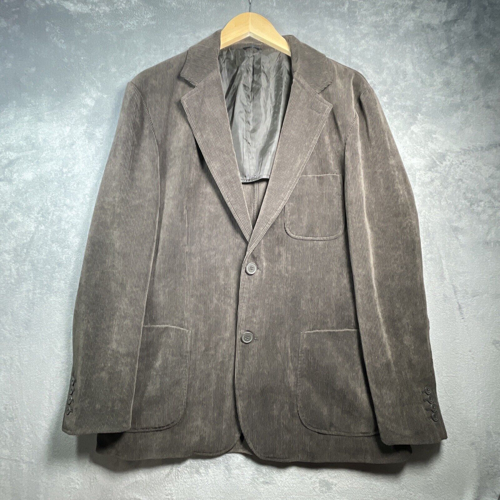 Vintage Bruno Corduroy Blazer Jacket Men’s M Brow 2-Button Sports Coat 2-Vented