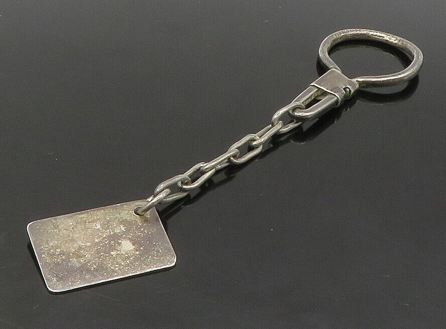MEXICO 925 Sterling Silver - Vintage Oxidized Minimalist Key Chain - TR3251