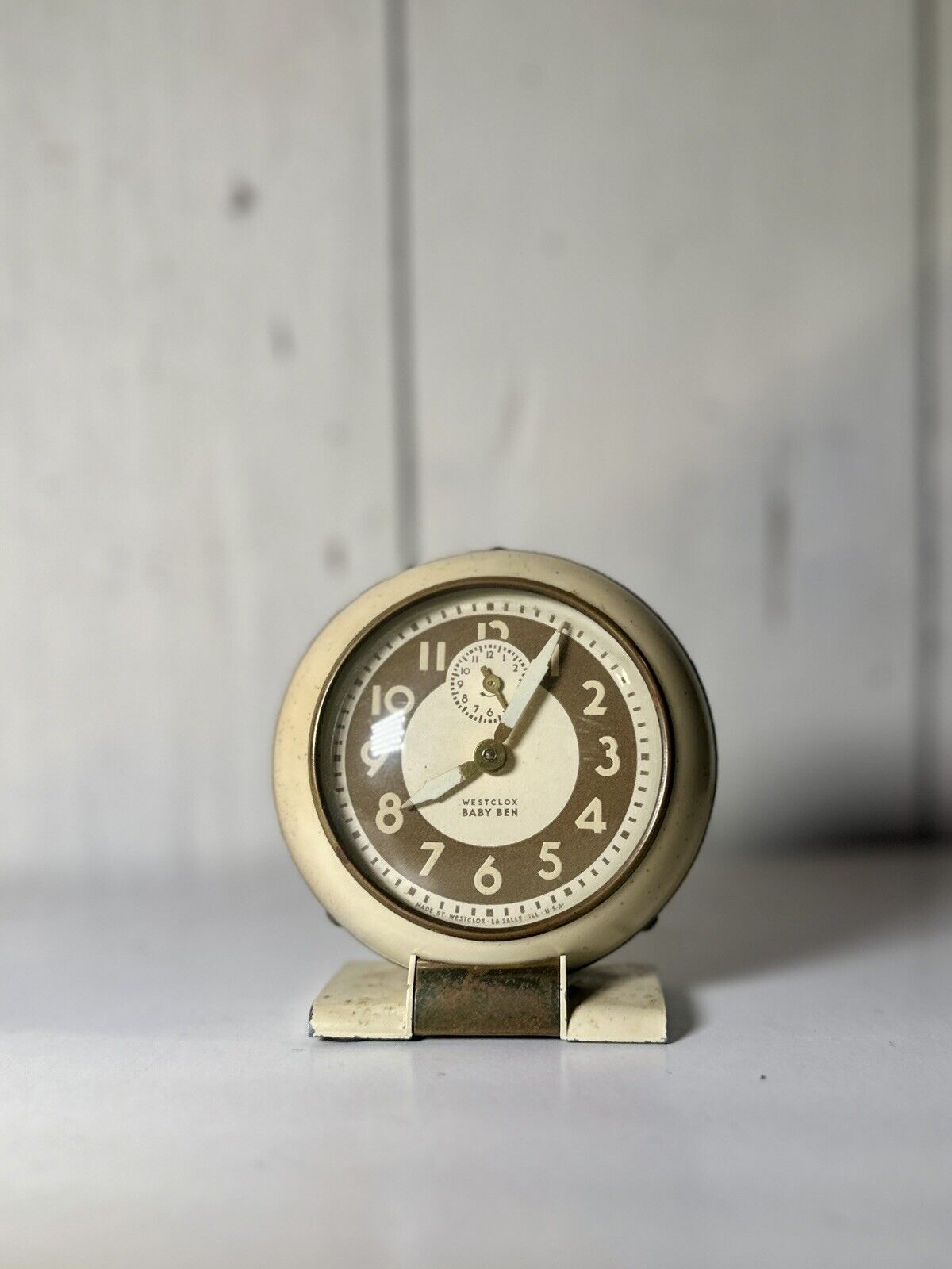 1950\'s Westclox Baby Ben Ivory Alarm Clock