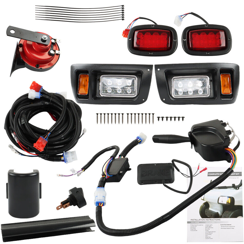 For Club Car DS 1993-UP Golf Cart LED Headlight and Tail Light Kit