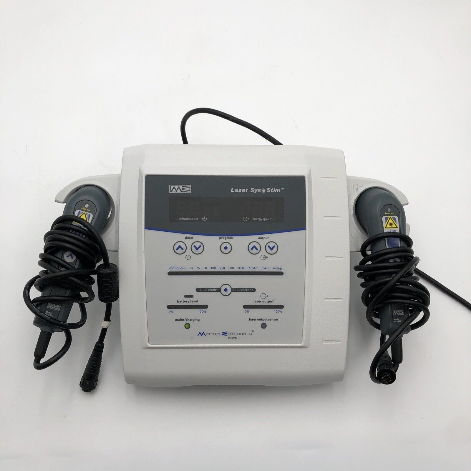 Mettler Electronics Sys Stim 540 Therapeutic Laser W/ ME5401 & ME5402 POWER READ