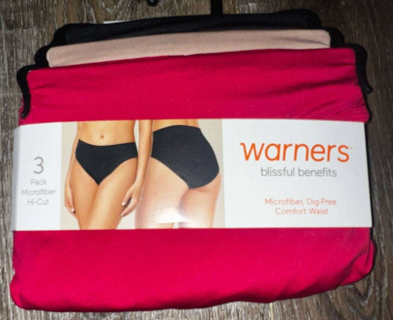 Warner\'s ~ Women\'s Hi-Cut Underwear Panties Polyester 3-Pair (A) ~ 2XL/9