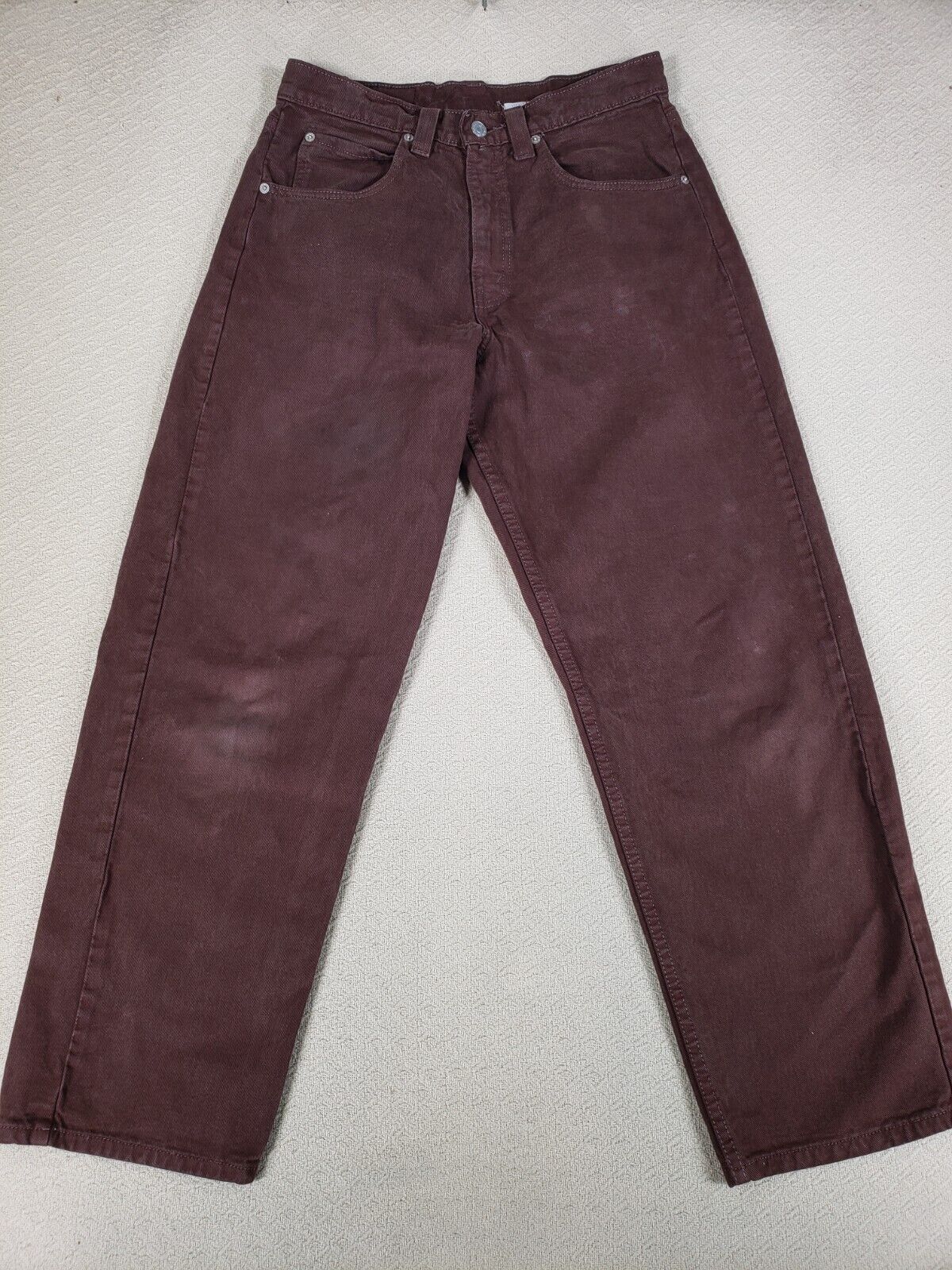 Vintage Levis L2 Jeans Mens 31x30 Brown Baggy Denim Wide Leg Grunge Y2K Hip Hop