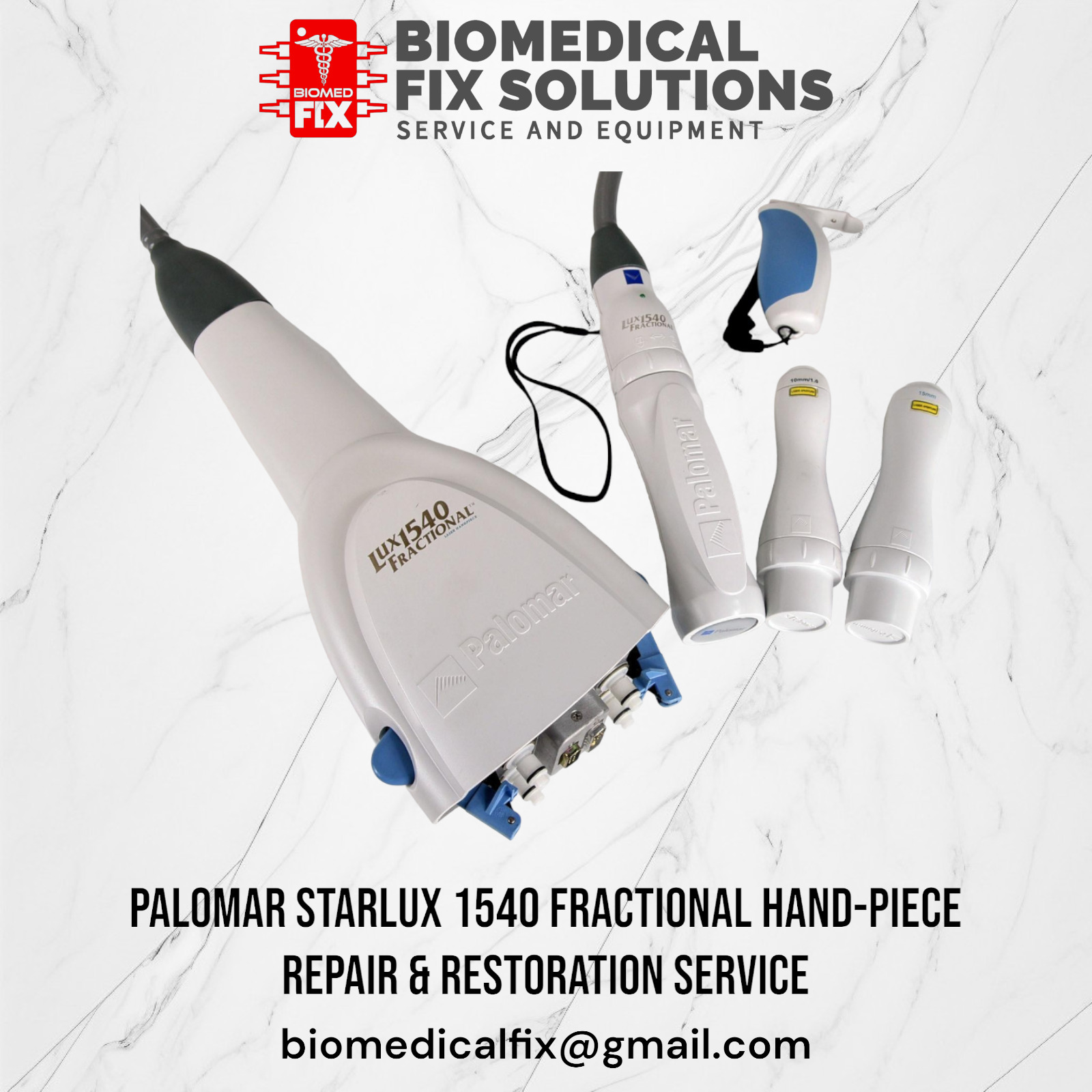 PALOMAR STARLUX 1540 Fractional Hand-piece  Repair & Restoration Service