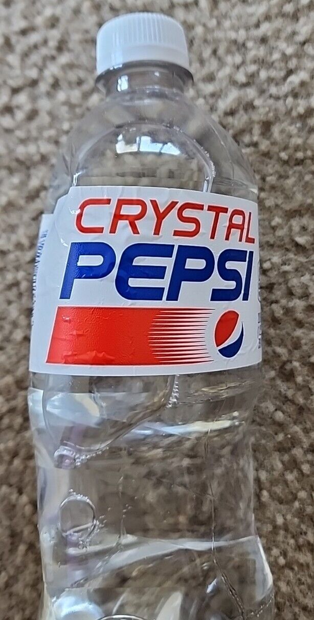 Flat Rare Full Crystal Pepsi Clear 20oz Bottle Limited Time 2017 / 2018