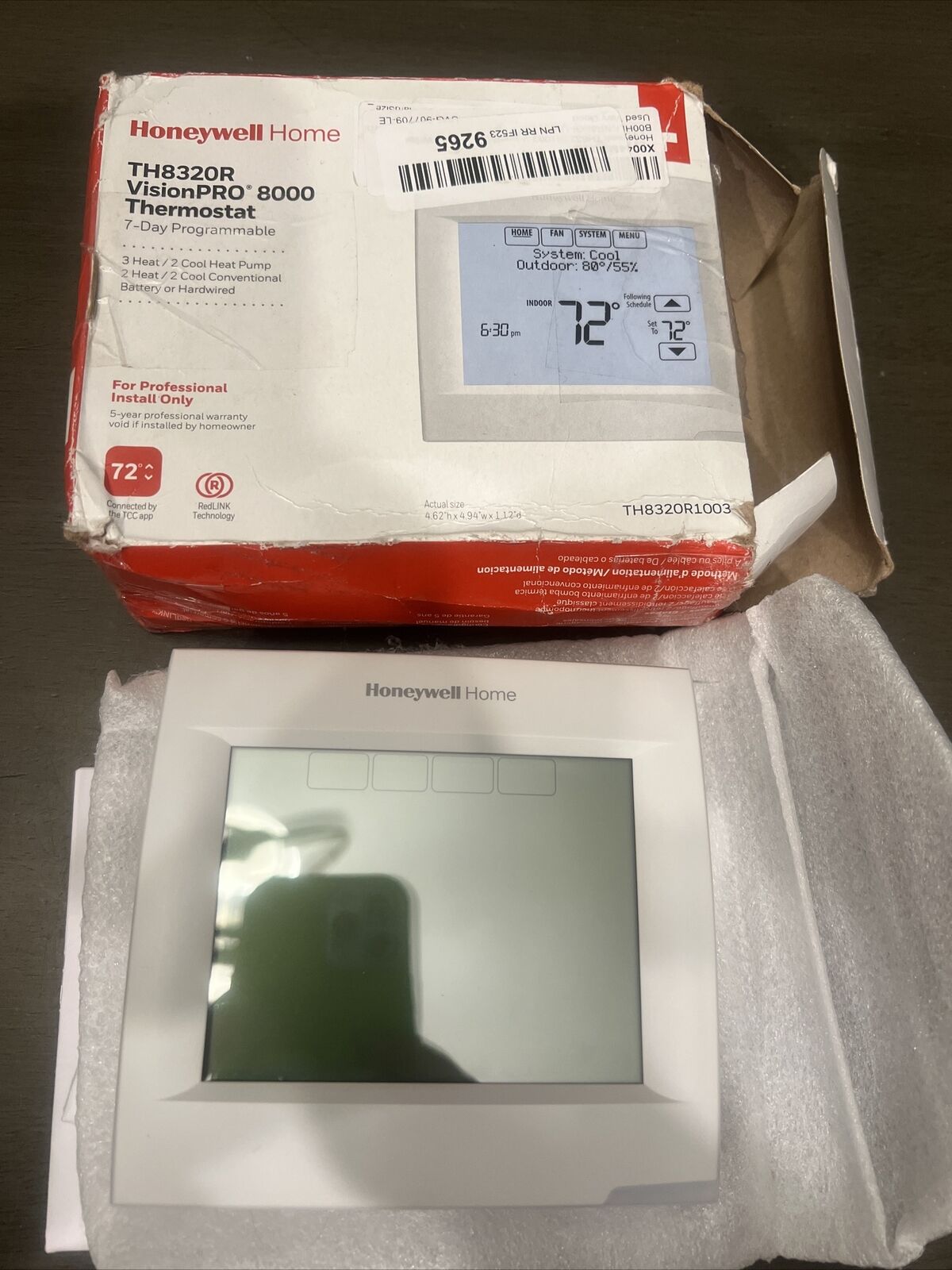 Honeywell VisionPRO 8000 with RedLINK Programmable Thermostat (TH8320R1003)
