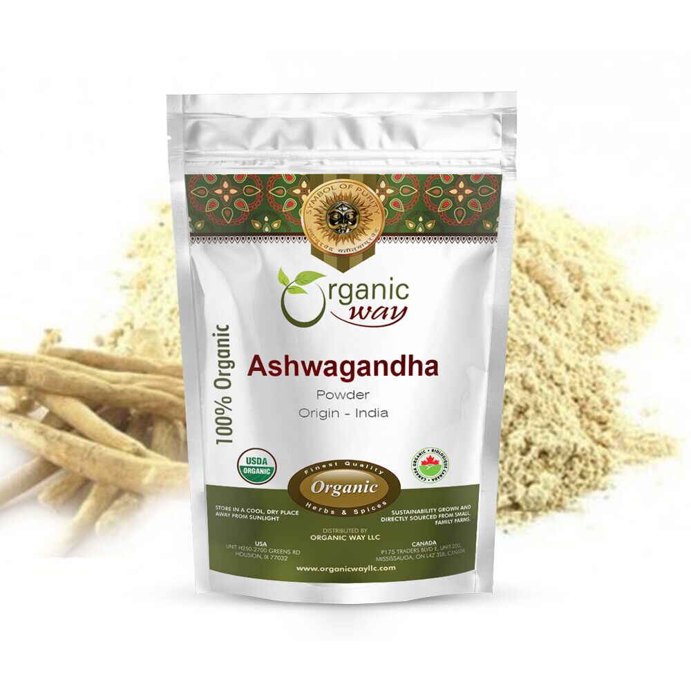 Organic Way Premium Quality Ashwagandha Root Powder (Withania somnifera)