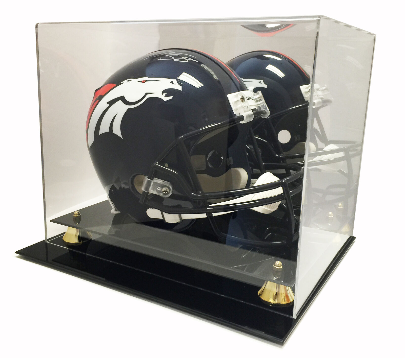Deluxe Full Size Football Helmet Display UV Case w/ Mirror - Brand New
