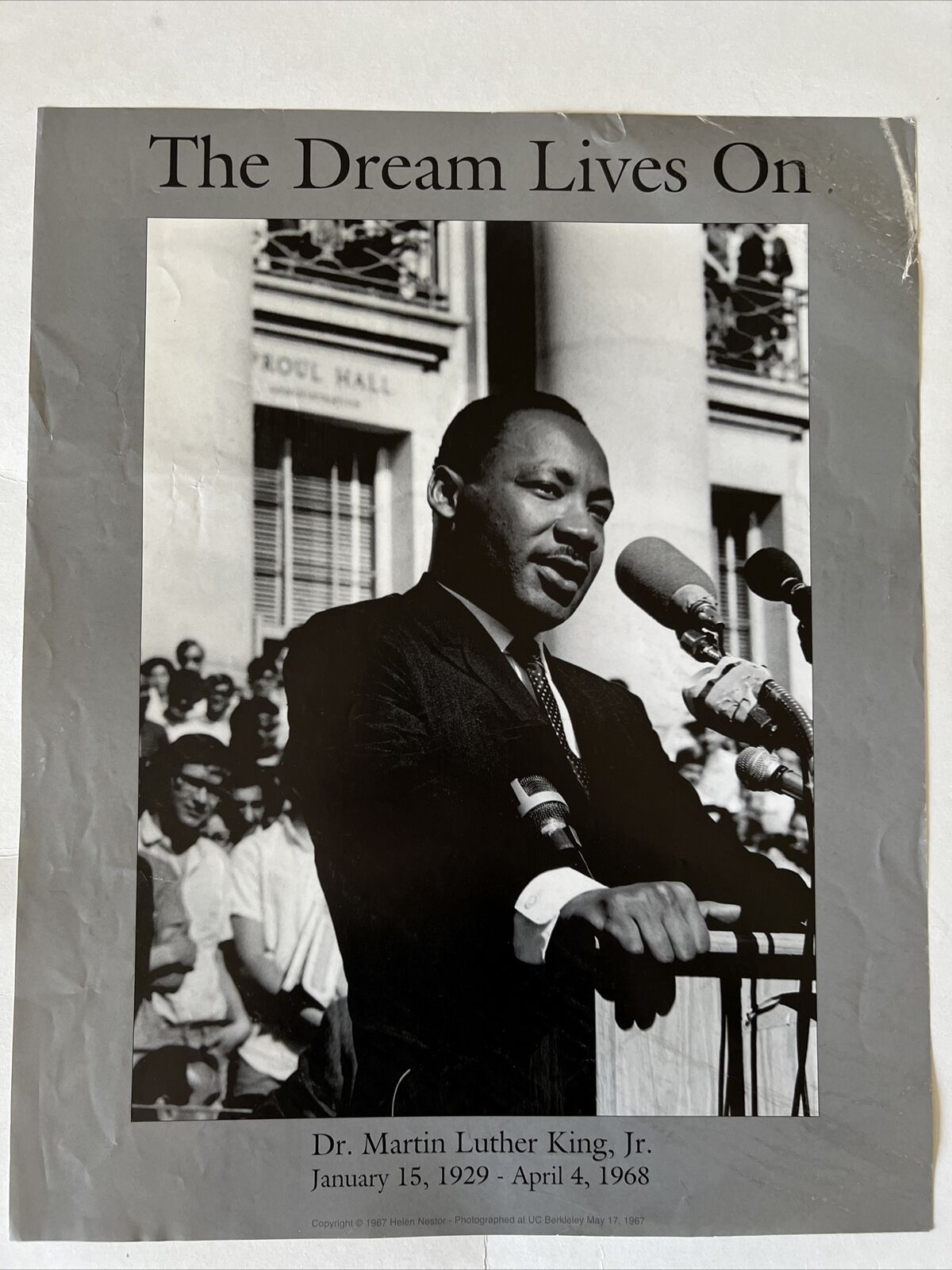 Original Poster From Dr Martin Luther King At UC Berkeley Helen Nestor