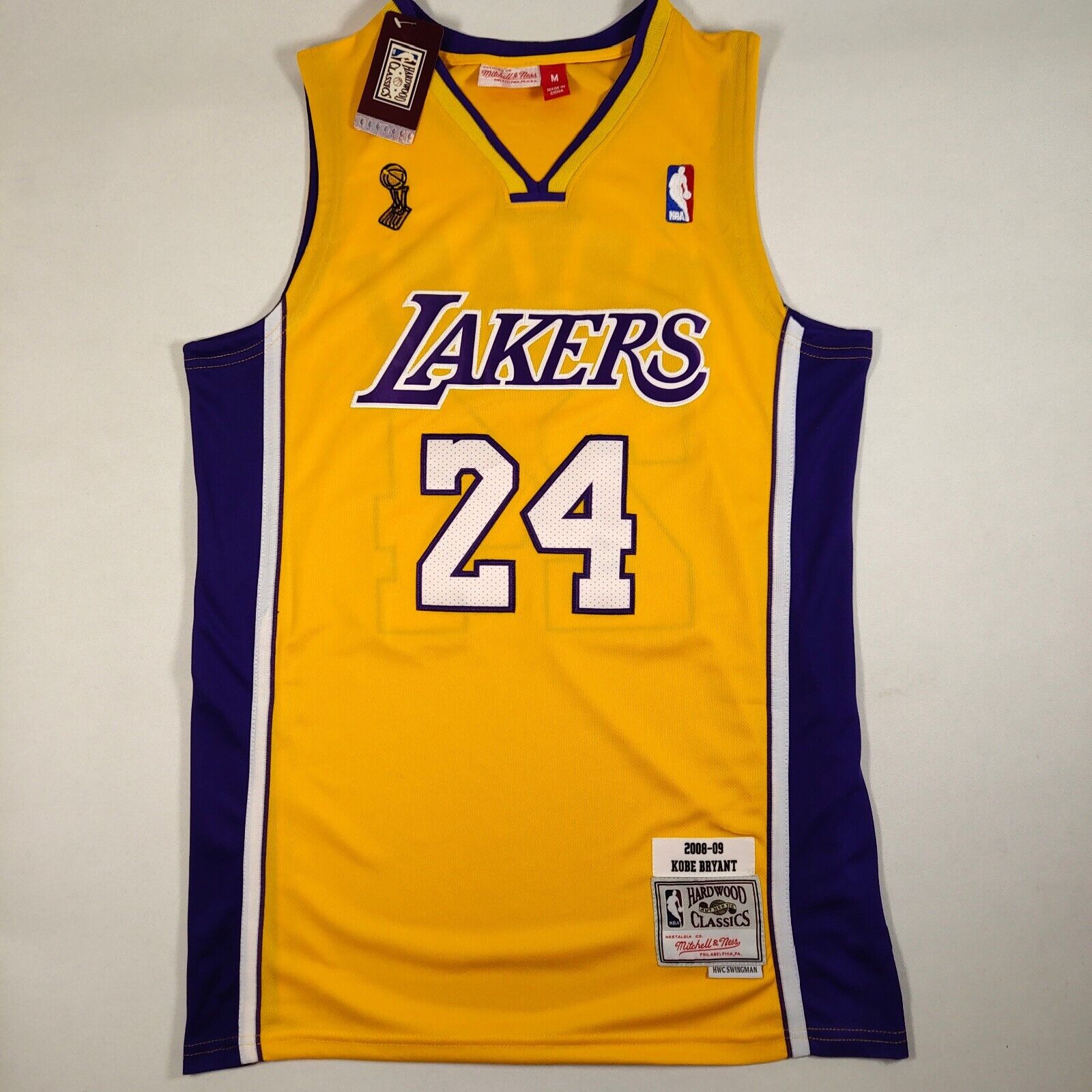 Kobe Bryant No. 24 jersey, championship version embroidered