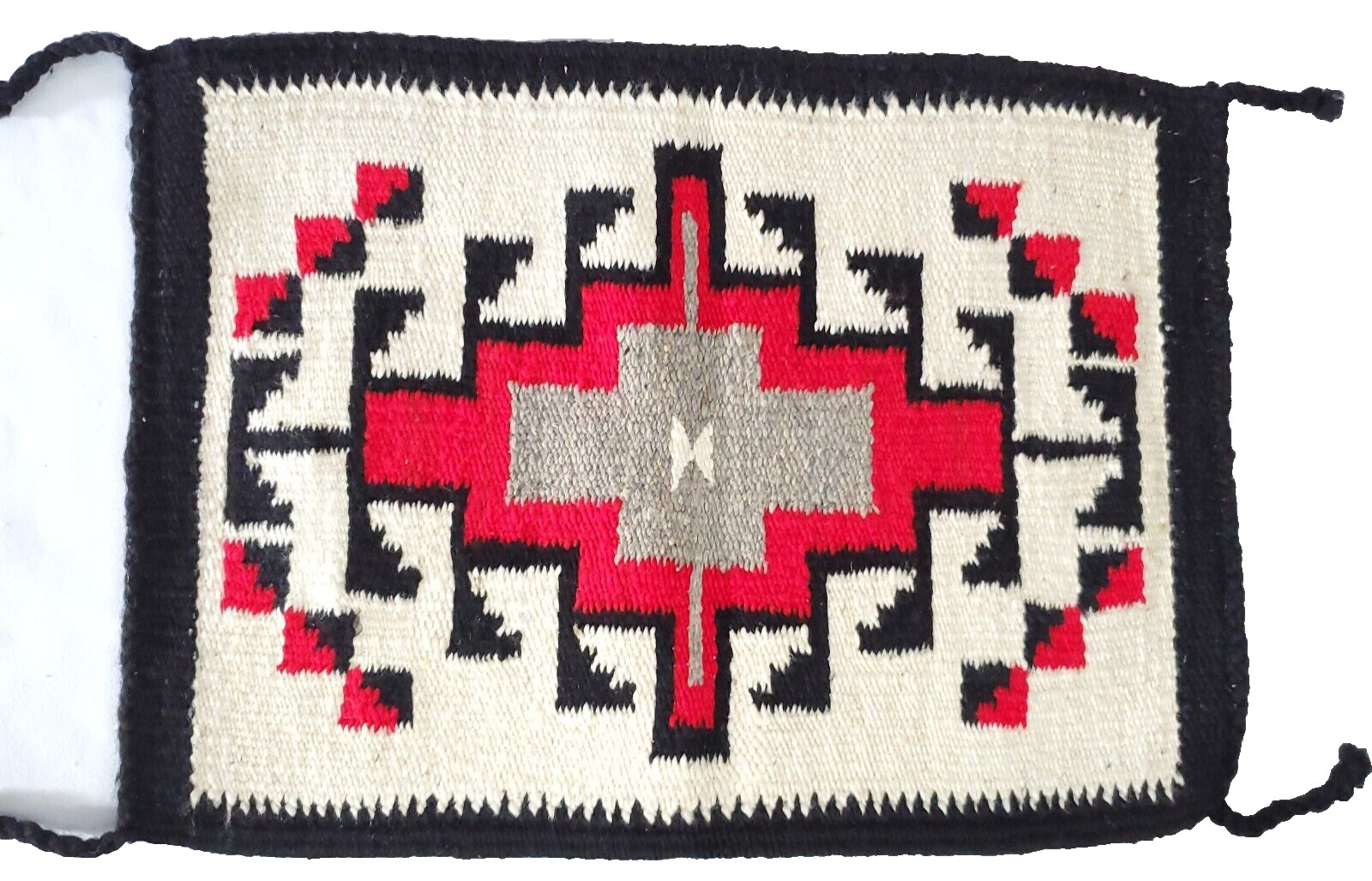 Southwestern Mexican Aztec Center Table Mat Placemat Wall Hanging Black Red