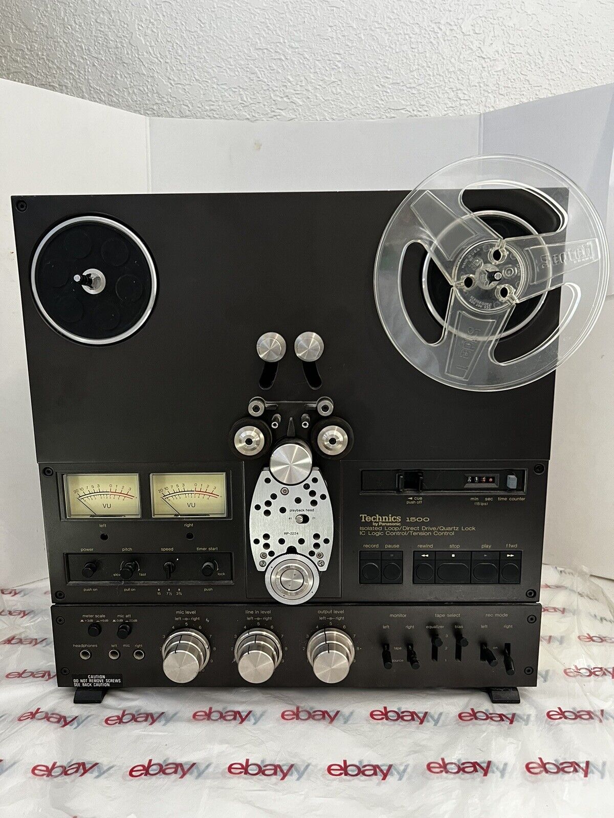 Technics by Panasonic RS-1500US 2-Track Reel-to-Reel Tape Recorder. Read desc