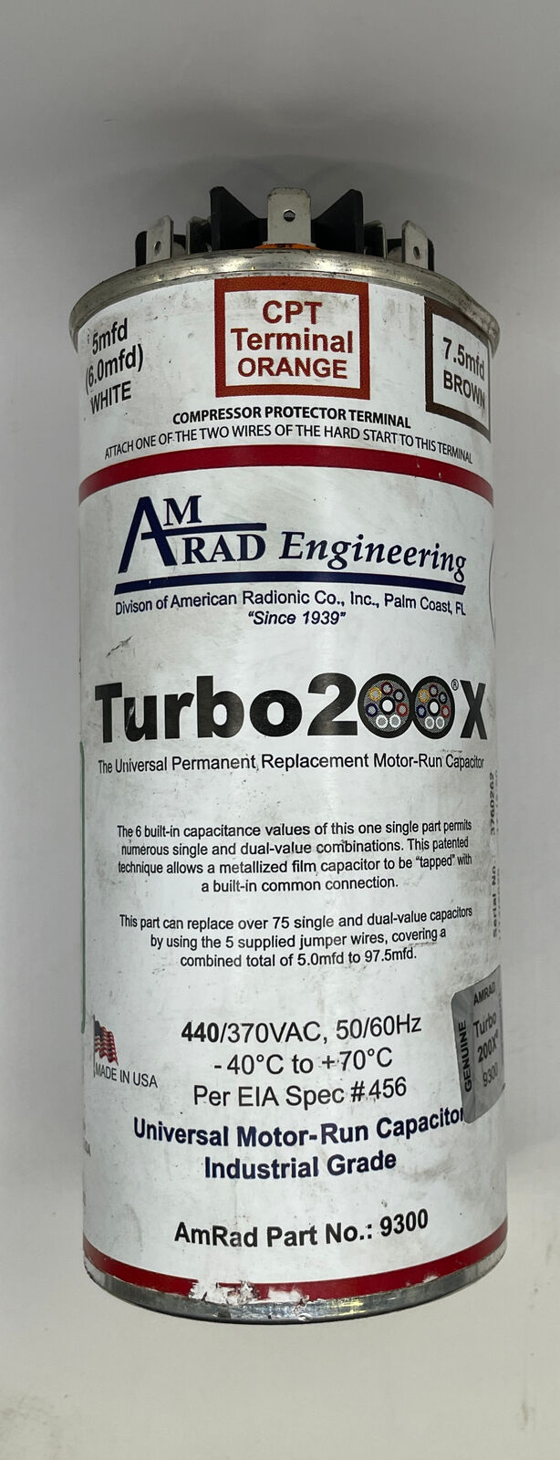 AMRAD Universal Capacitor Turbo 200X Tested/Used
