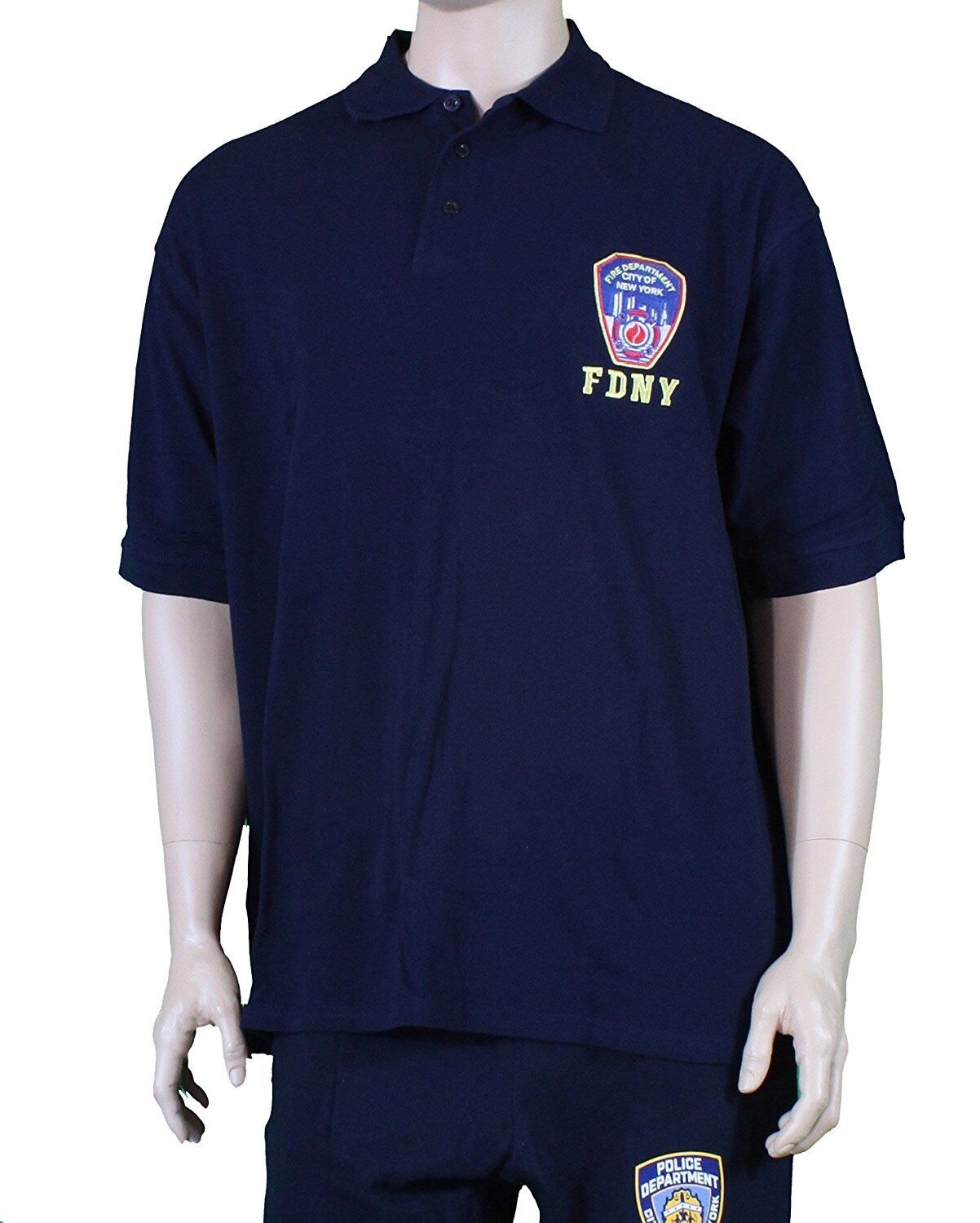 Official FDNY Navy Blue Polo Shirt - Men\'s - New York City Fire Department