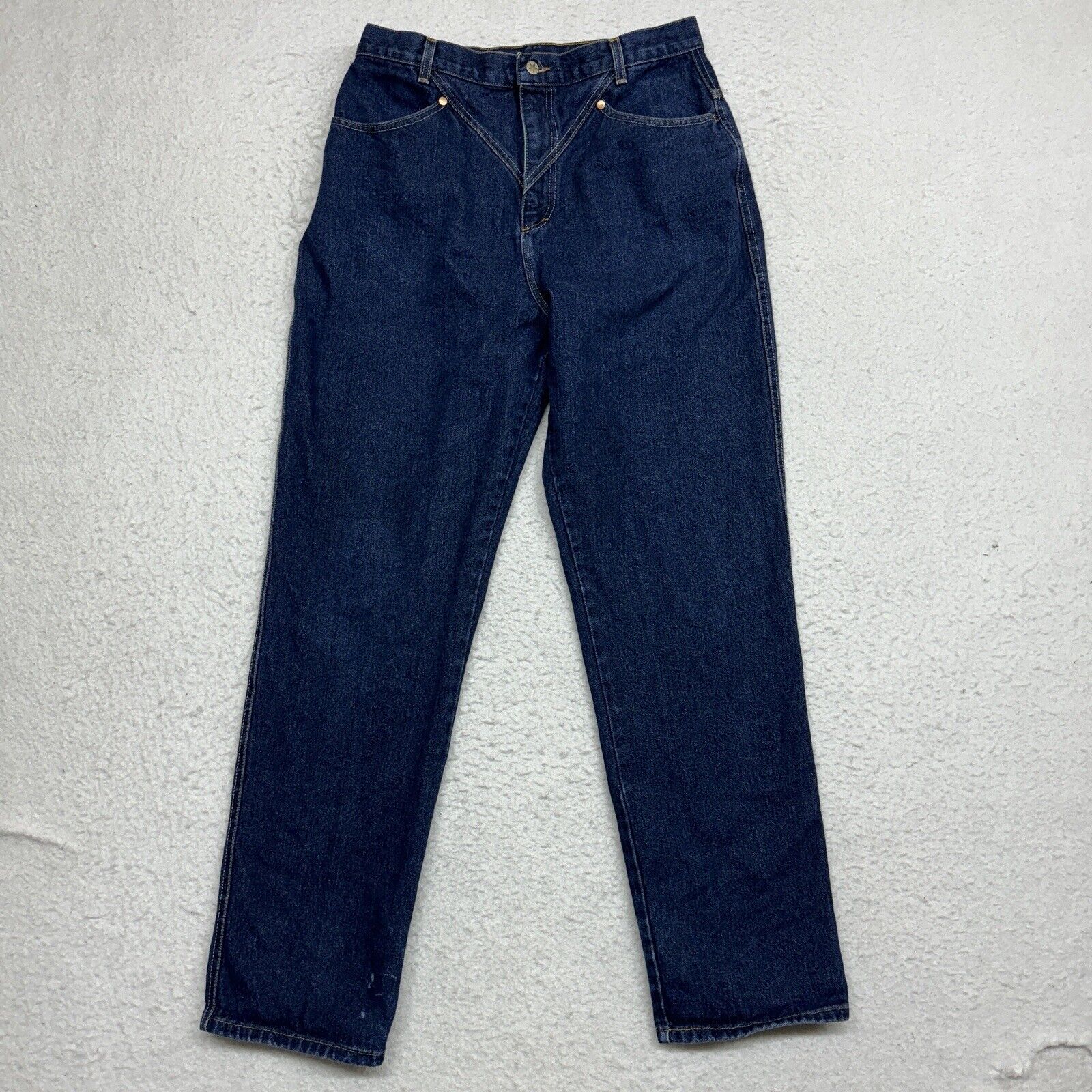 Vintage Ozark Mountain High Rise Bareback Western Jeans Womens 14* 100% Cotton
