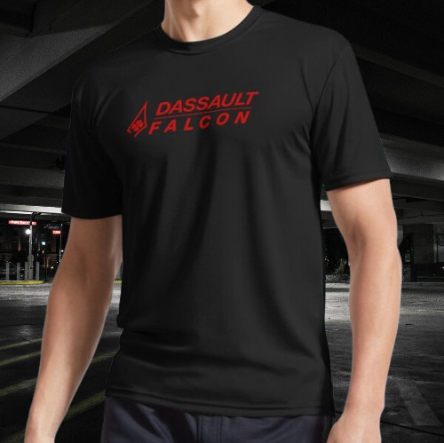 Dassault Falcon Logo Active T-Shirt Funny Size S to 5XL