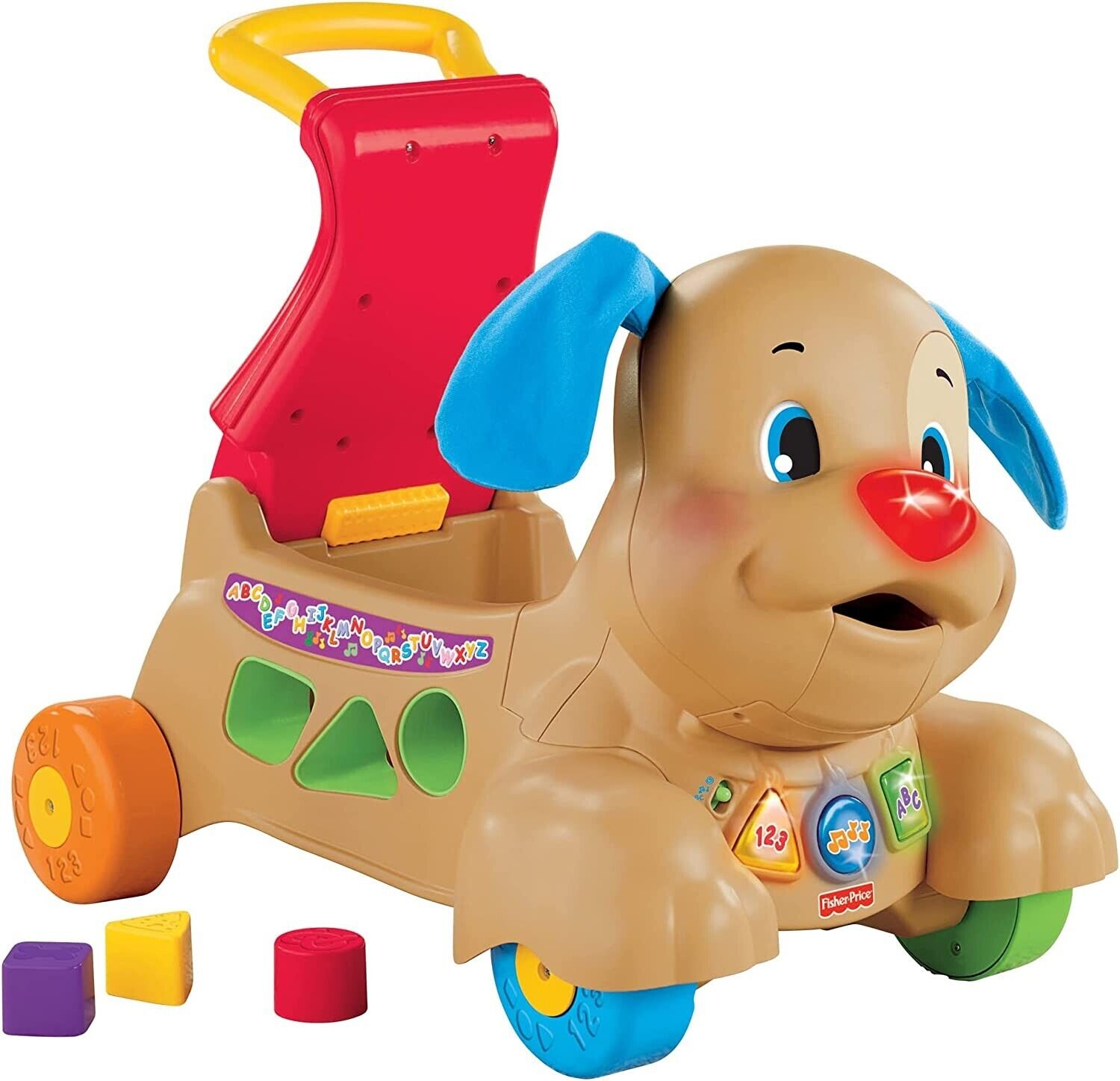 Fisher-Price Laugh & Learn Musical Baby Walker Stride-to-Ride Puppy Ride-On Toy