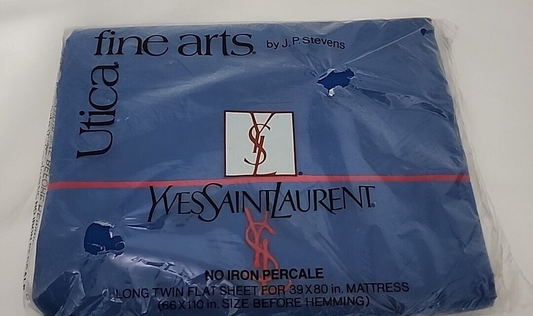 Vintage Yves Saint Laurent YSL Utica fine arts by J.P. Stevens Twin sheet NEW