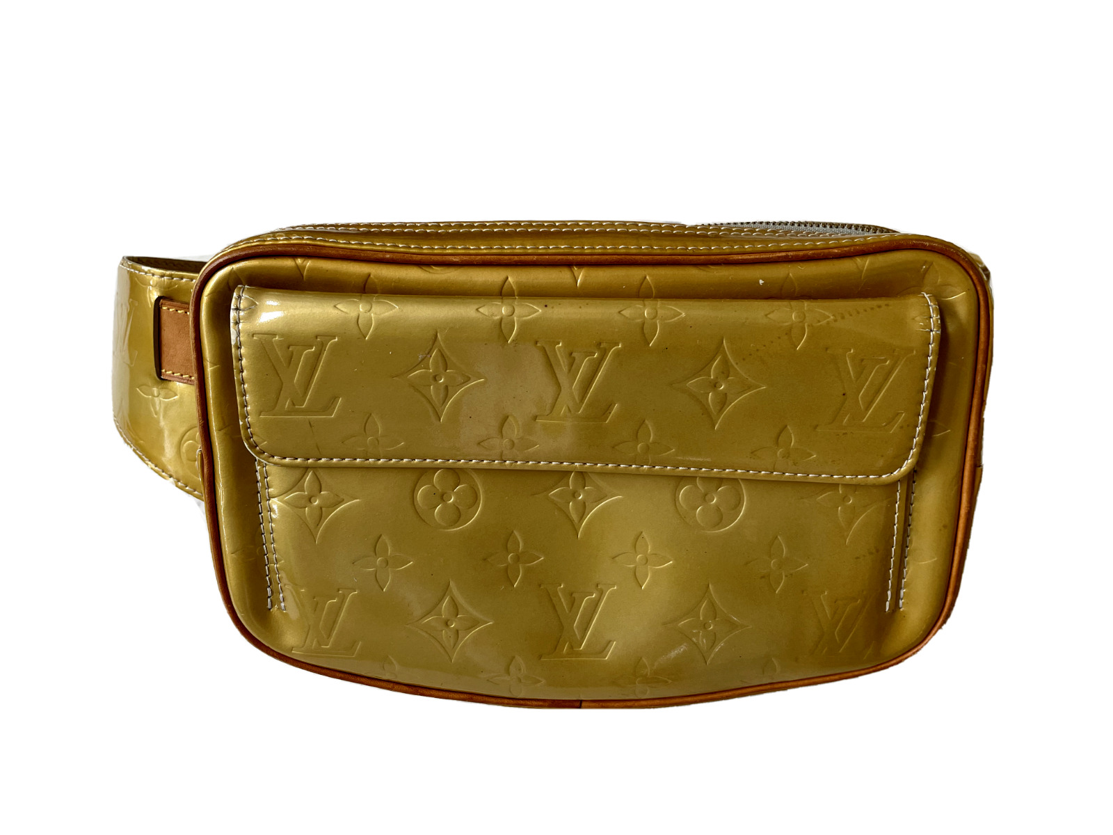Vintage LOUIS VUITTON Yellow Vernis Leather Waist Bag  - Fanny Pack