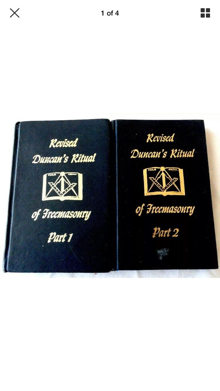 2 Volume Set Revised Duncan's Ritual of Freemasonry Part 1 and Part 2 1974