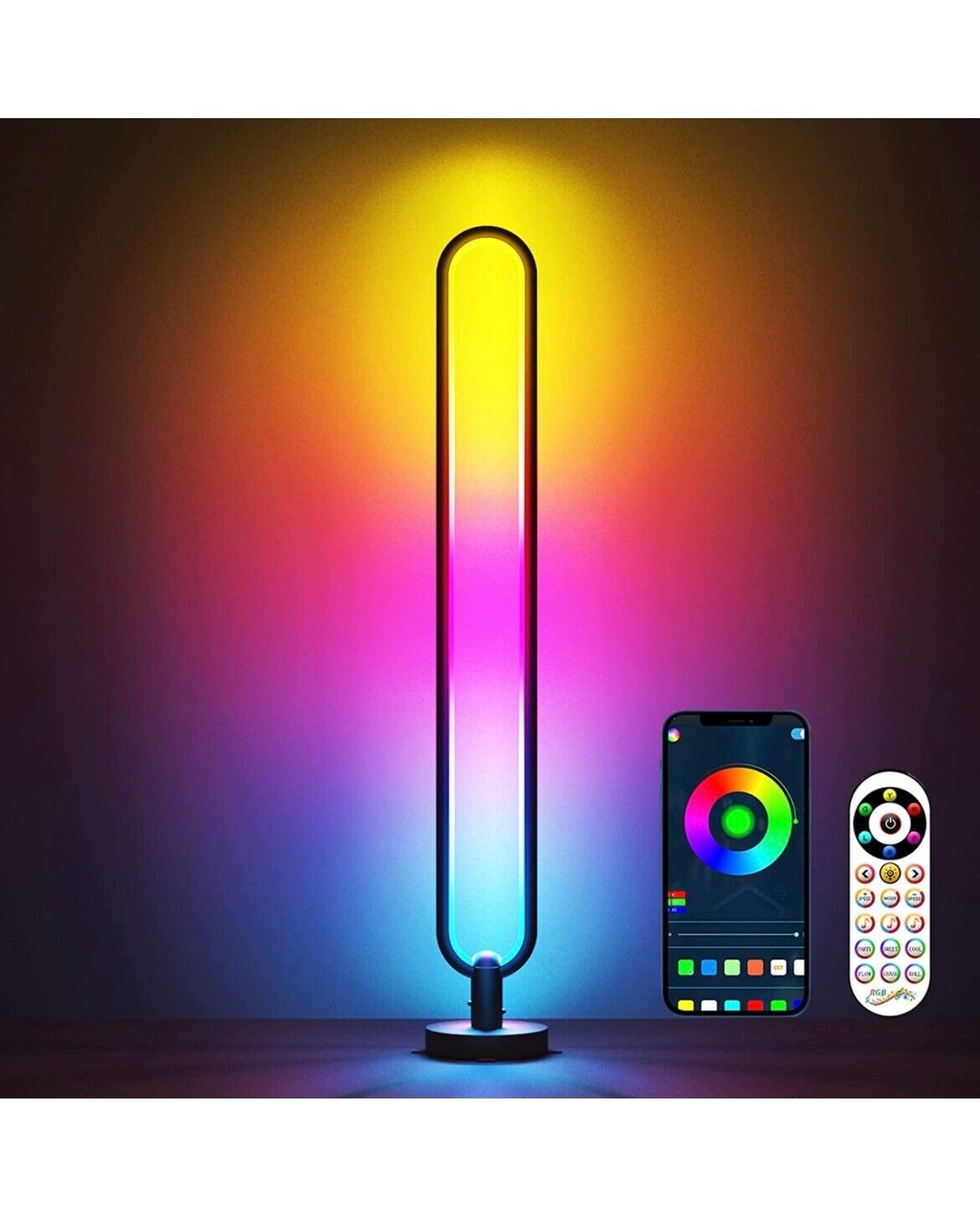 LED Floor Lamp-Neptune,Music Sync, App Control, Creative DIY Mode, Music Sync, L