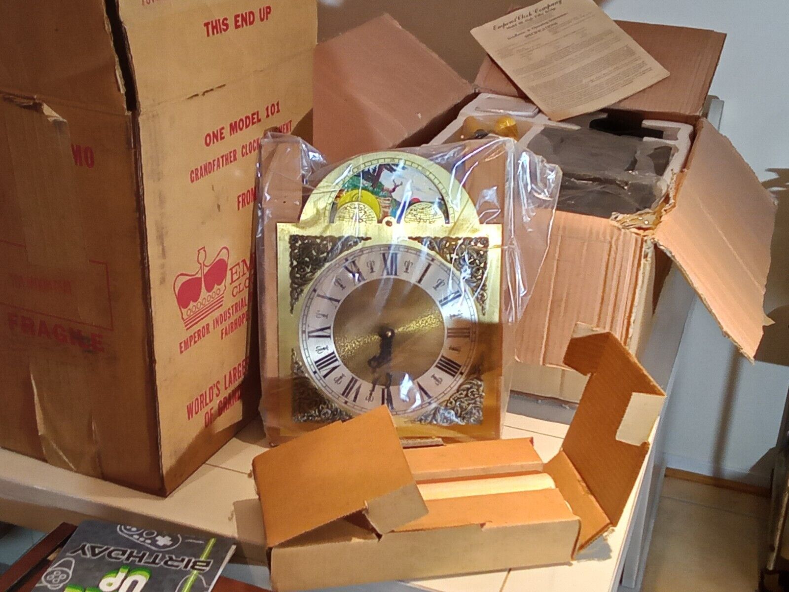 Vintage Emperor Grandfather Clock Kit Model 101 New 