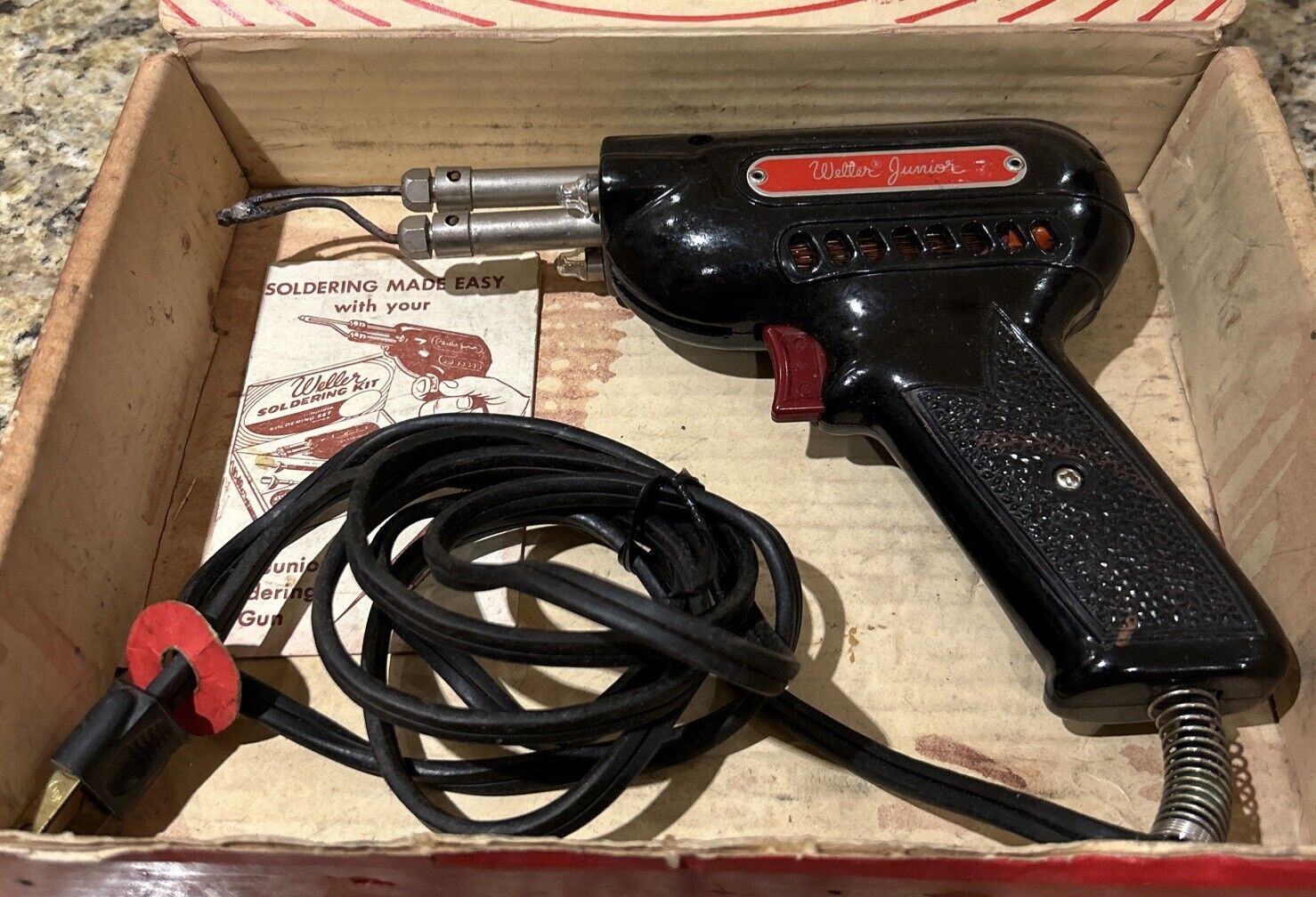 Vintage Weller Soldering Gun Kit Model 8100K W/ Original Box RARE TESTED Works