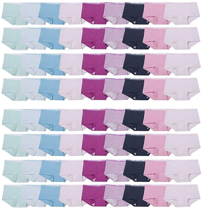 BILLIONHATS 72 Pieces of Wholesale Bulk Girls Cotton Colorful Panties Underwear