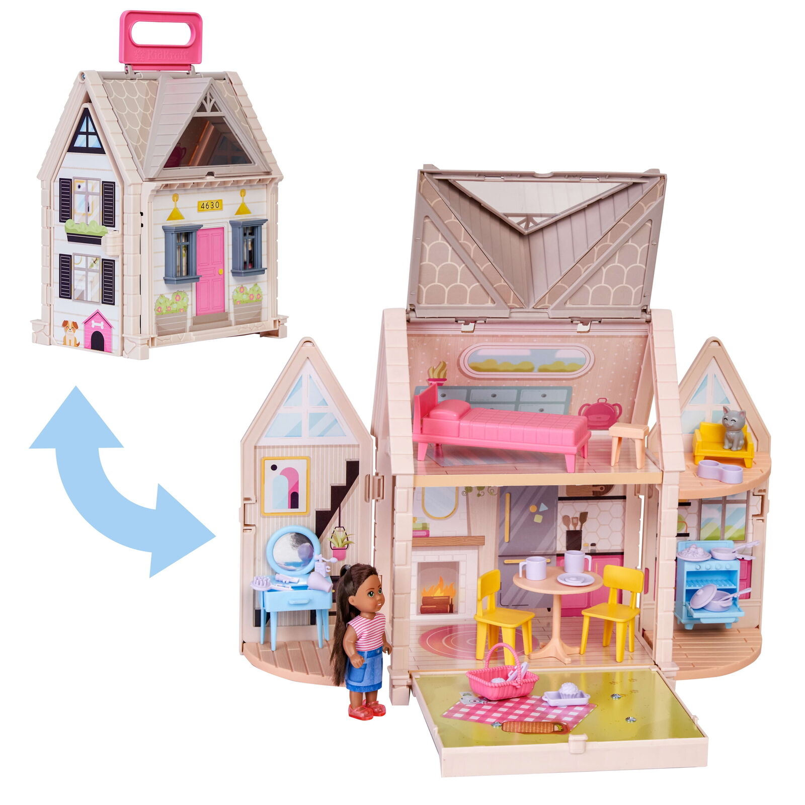 Tote-ables™ Portable Cottage Dollhouse with Doll Included