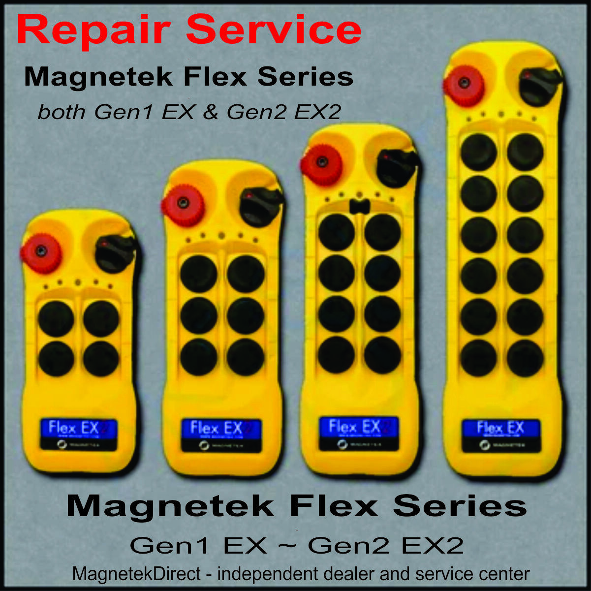 Repair your Radio Remote Control Transmitter Magnetek Flex 4EX2 6EX2 8EX2 12EX2