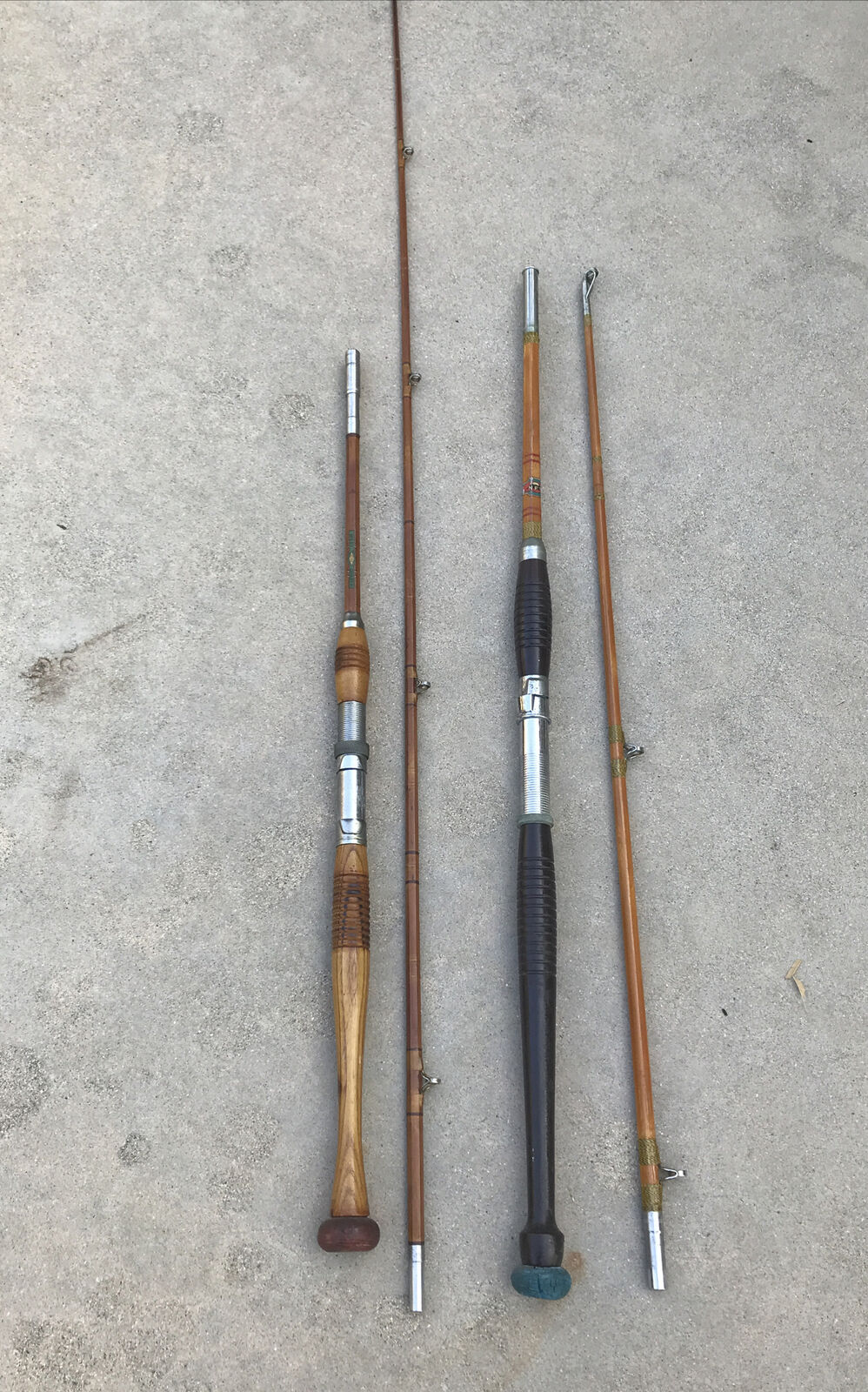 Two Vintage Bamboo Fishing Rods N.F.T. & Horrocks Ibbotson West Coast