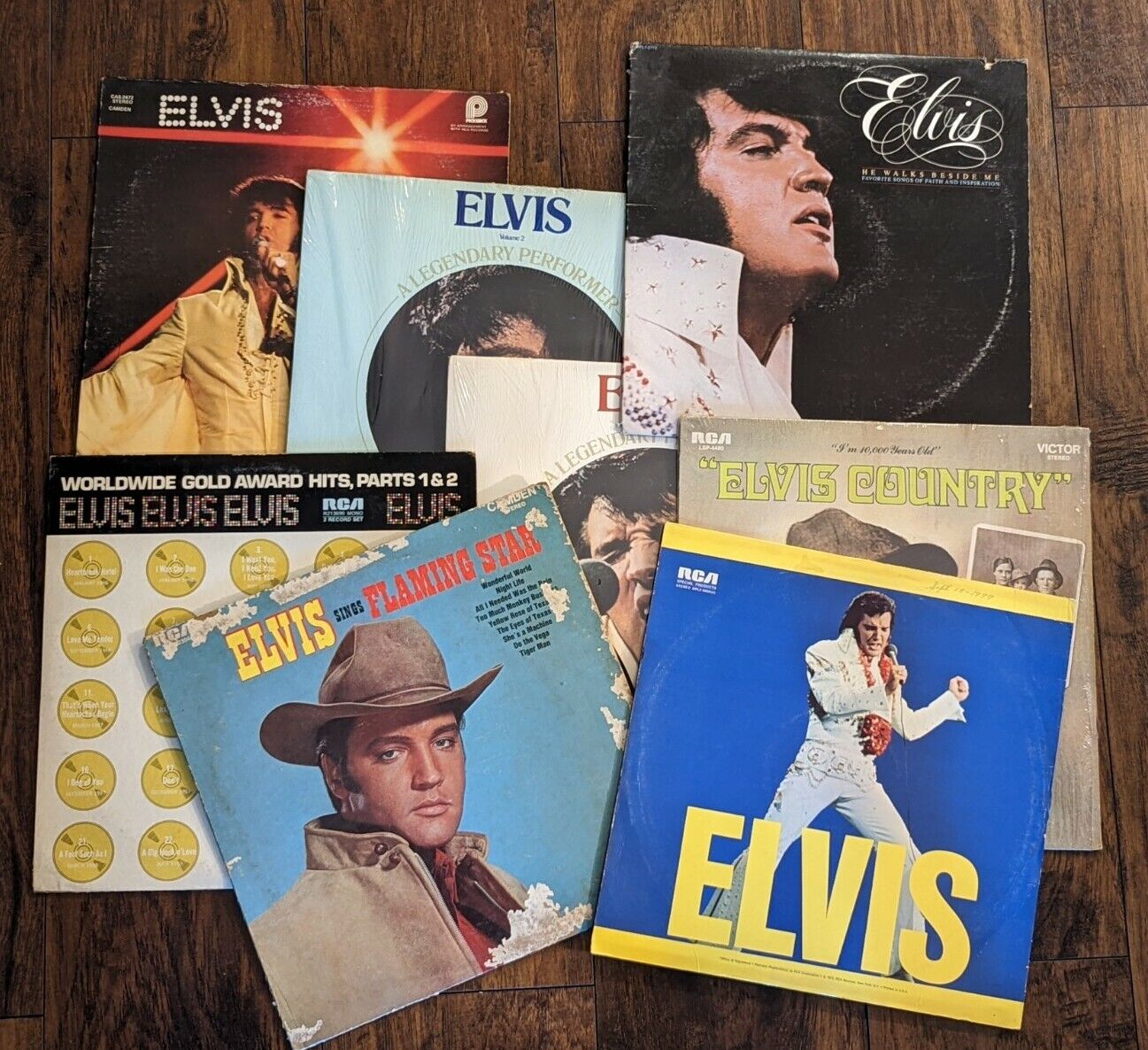 Vintage ELVIS RECORDS Elvis Presley Vinyl Greatest Hits Set of 8 Vinyls