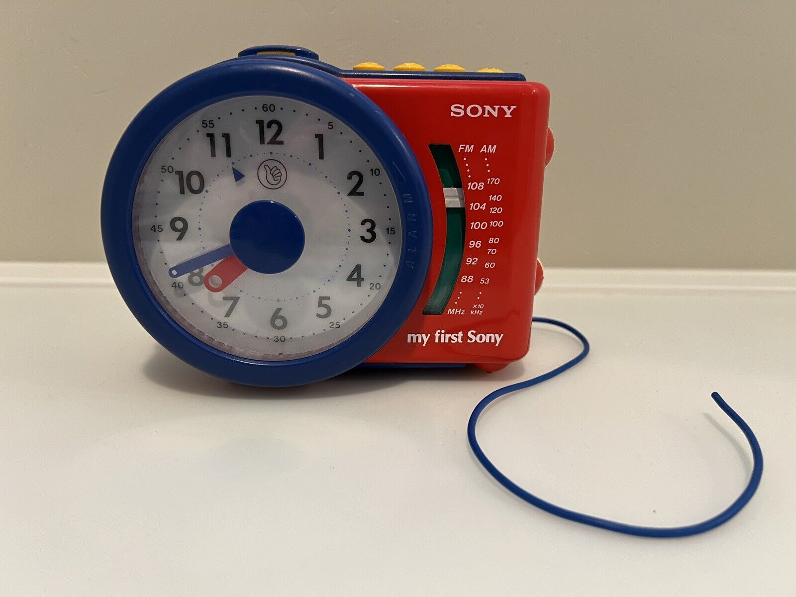 Vintage SONY My First Sony FM/AM Analog Clock Radio ICF-A6500 Tested