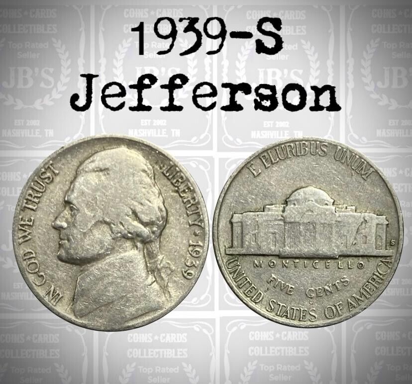 1939 S Jefferson Nickel Average Circulated VG-Fine *JB\'s Coins*