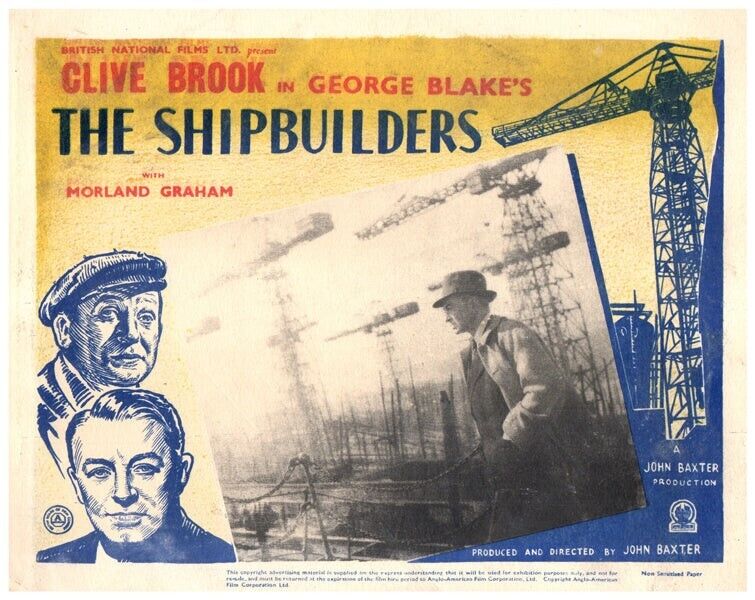 The Shipbuilders Original Lobby Card 1943 Clive Brook Great movie artwork 