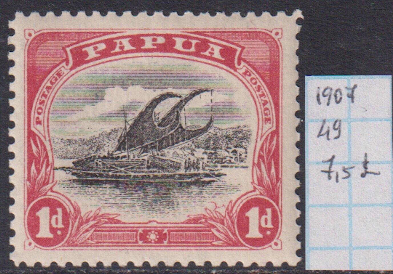 Papua 1907 EdVII Lakatoi small \