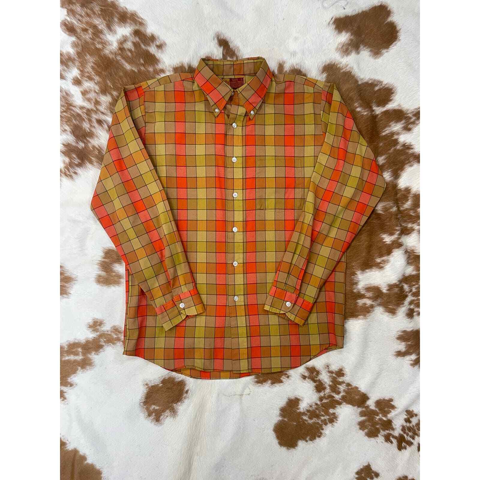 Vintage 1970s Sears Dagger Collar Button Up