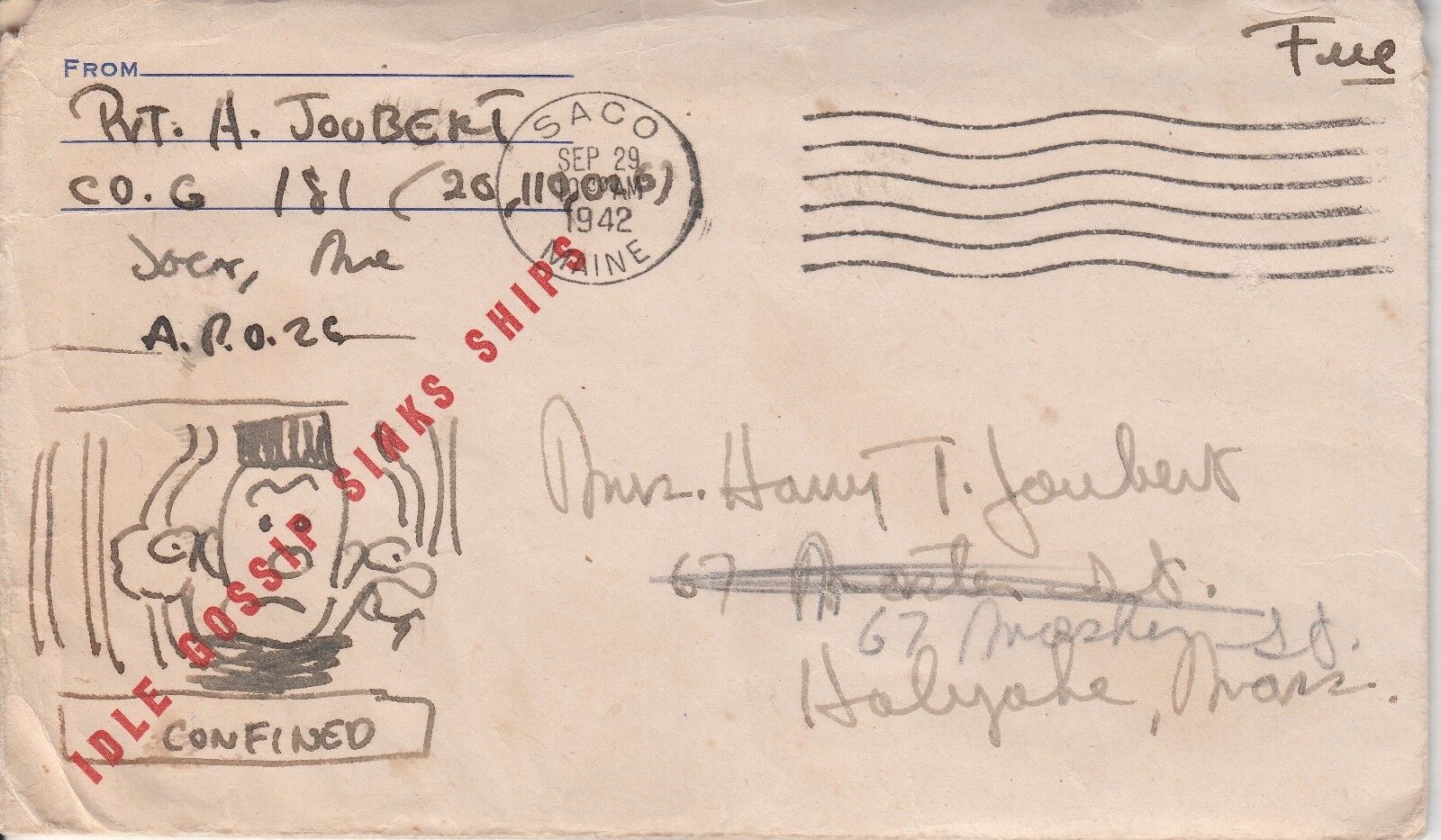 *KAPPYSSTAMPS KS2565 POSTAL HISTORY  WWII SOLDIERS MAIL AND LETTER