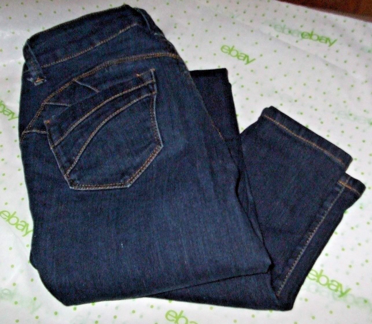 $74 BLUE ASPHALT TEEN GIRL dark wash slim ankle jeans 28/32 SIZE 3L s1