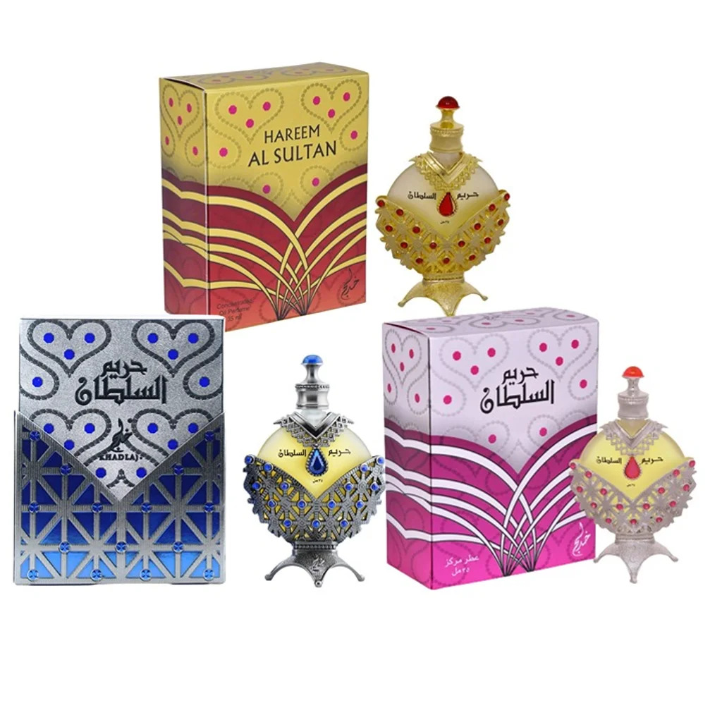 Hareem Al Sultan Full Collection 3 Pack Set 35ml Oil ( Silver, Gold, Antique)
