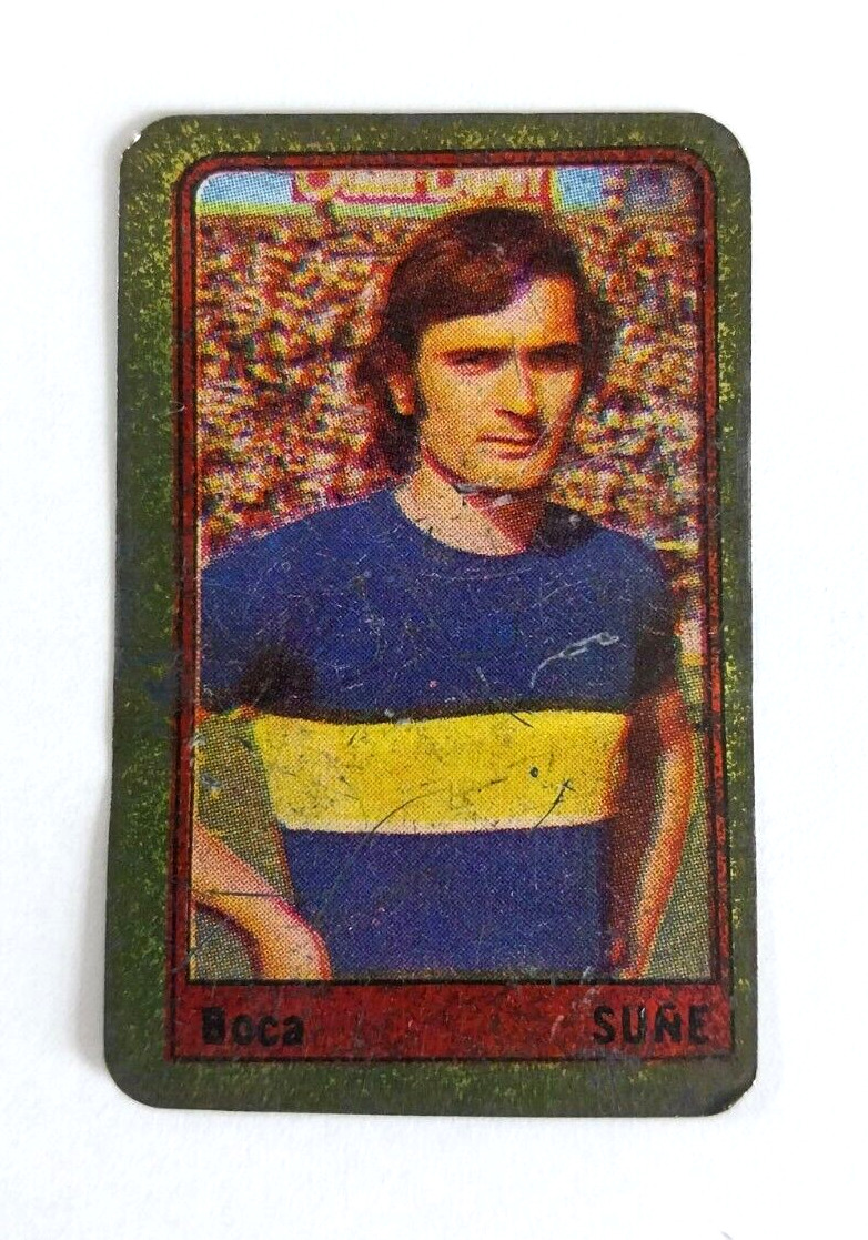 1972 Boca Juniors Rubén Suñe Tin Card Argentina Vintage Crack Super Chapitas