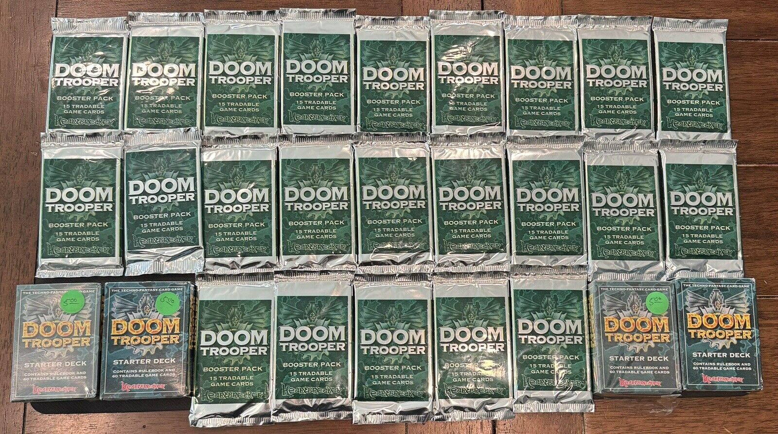 Huge Lot_1994 Doom Trooper TCG_  4 Starter Decks And 23 Boosters.