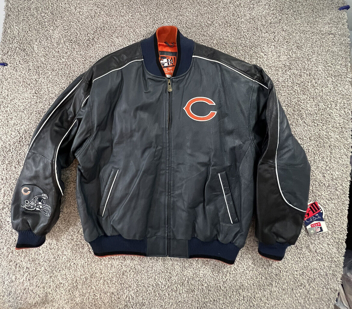 NWT Vintage 90’s G3 G-III Carl Banks Chicago Bears  NFL Leather Jacket