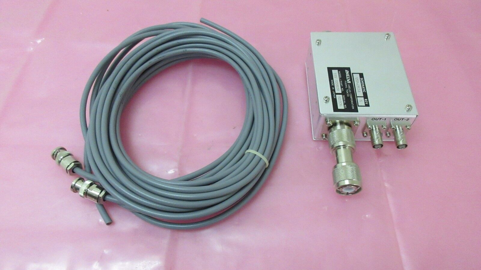 Anelva Corporation 1KW Sensor, Fuchu Tokyo, Schematic VSP-0514 Rev.5 w/ Cable. 