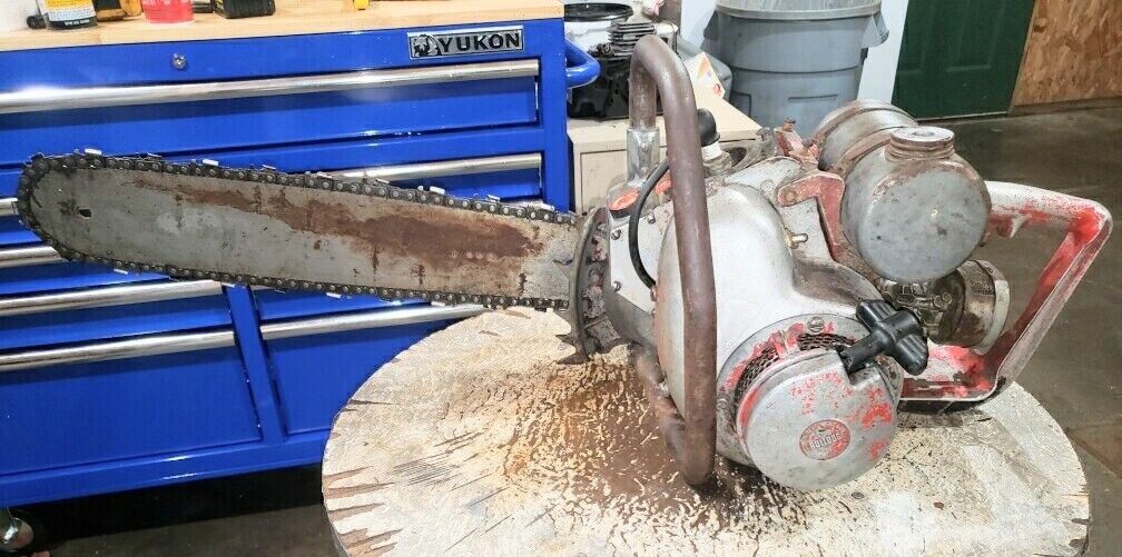 RARE Vintage Lombard chainsaw Model 34 Chain Saw with 20\