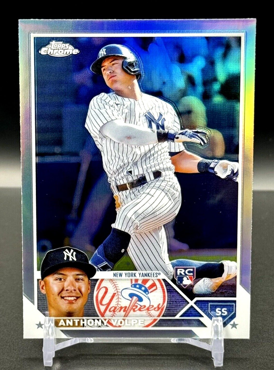 2023 Topps Chrome Anthony Volpe Refractor Rookie Card RC #4 New York Yankees
