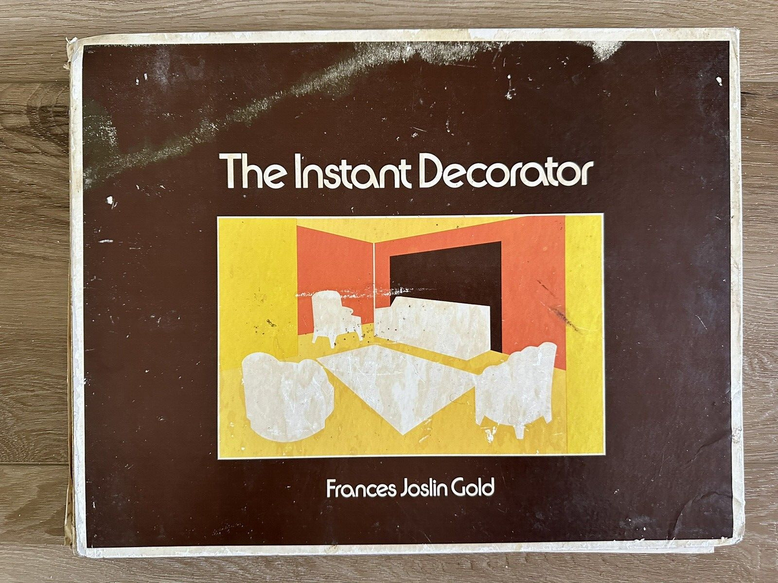 Vtg 1976 THE INSTANT DECORATOR By Frances Joslin Gold Book with Transparencies