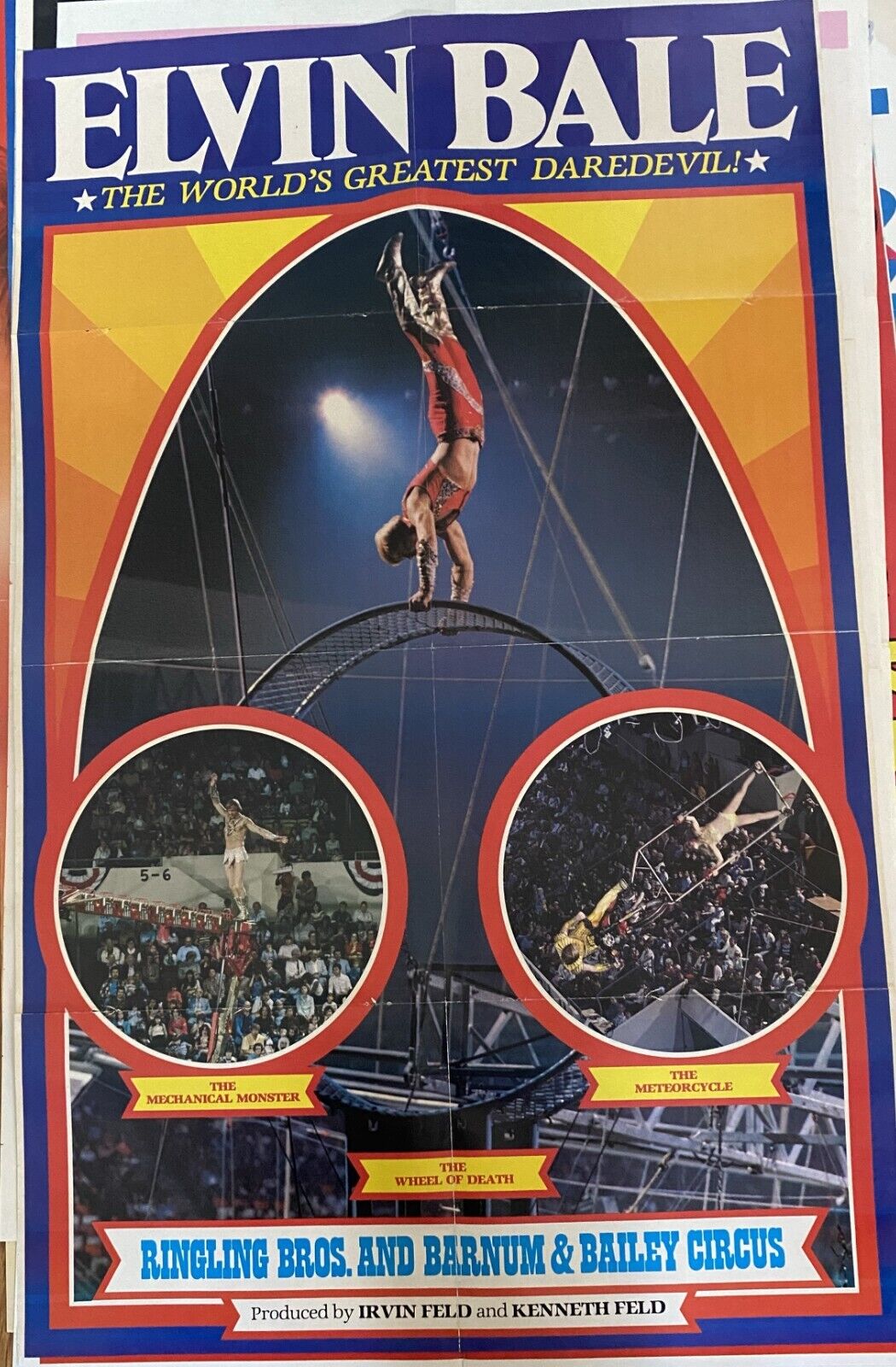 Authentic 1980 Ringling Bros Barnum & Bailey Circus Poster Elvin Bale Full Sheet